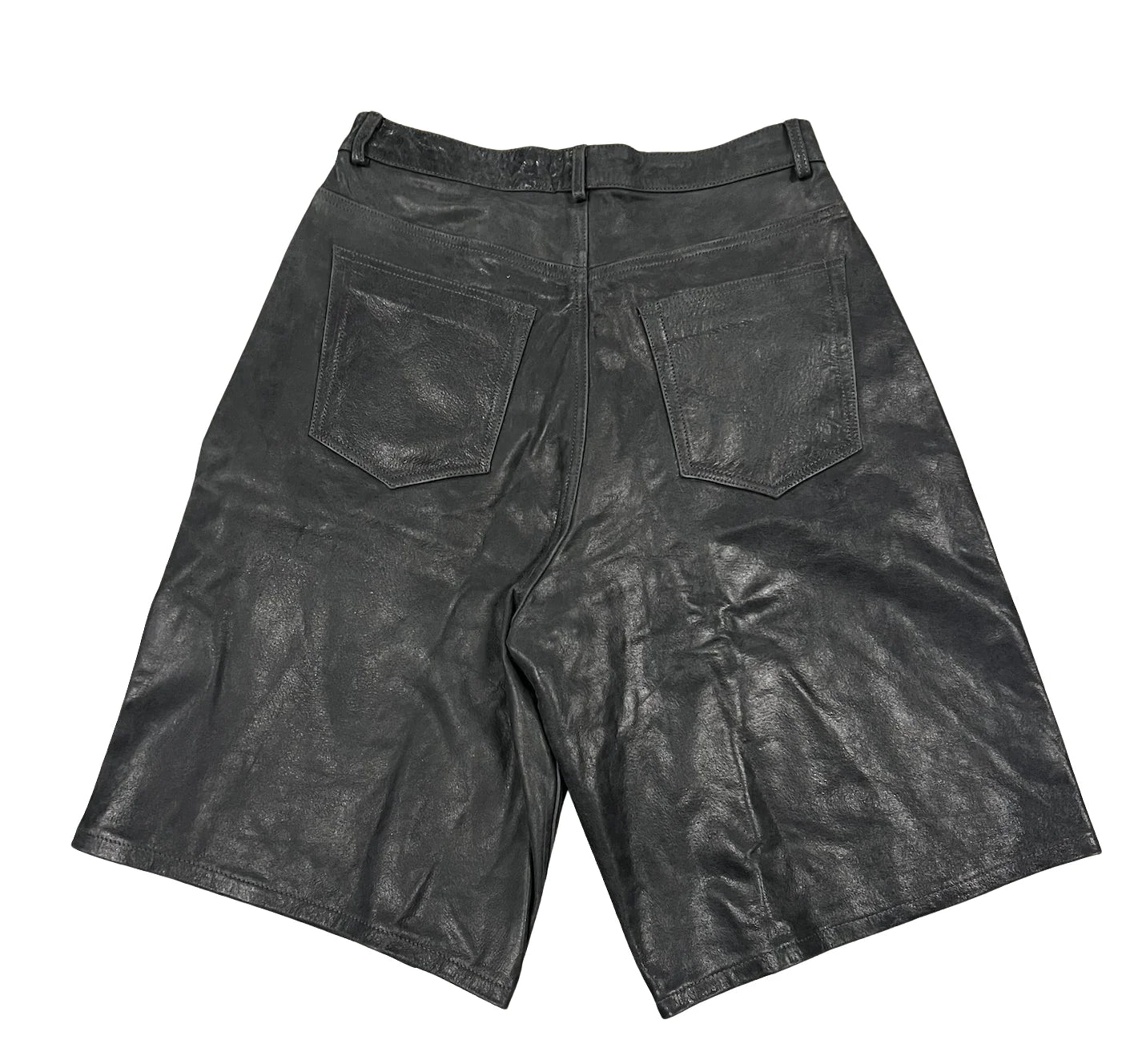 Vintage Raspberry Hills Black Leather Shorts – Bold Streetwear Look