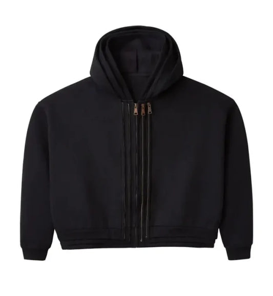 Black 3 Splice Zip-Up – Vintage Gallery Raspberry Hills Oversized Hoodie