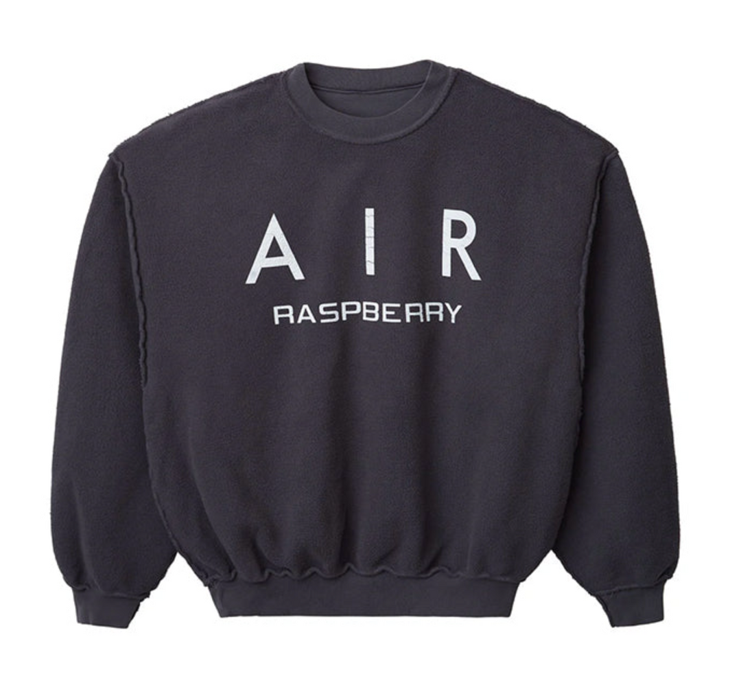 Air Raspberry Reverse Crewneck – Gold + Vintage Gallery Raspberry Hills Edition