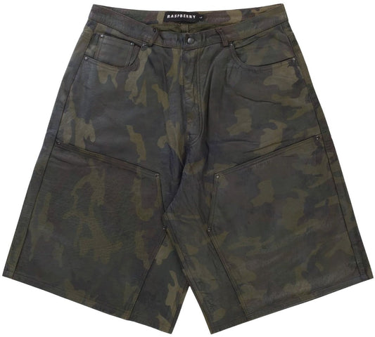 Camo Leather Shorts – Gold + Vintage Gallery Raspberry Hills Edition