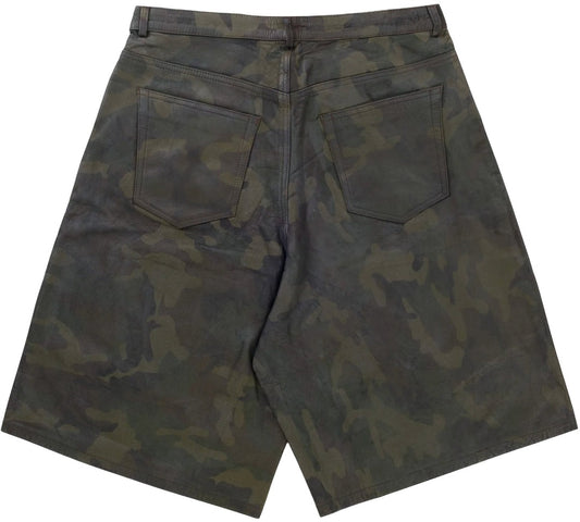 Camo Leather Shorts – Gold + Vintage Gallery Raspberry Hills Edition